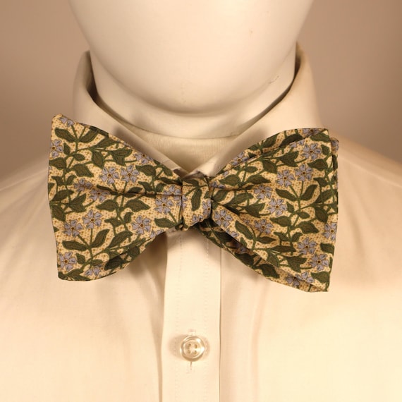 Periwinkle Floral Self-Tie Bow Tie
