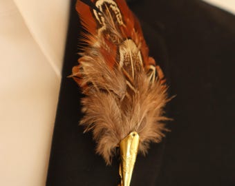 Pheasant Feather Lapel