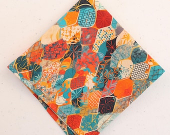 Orange Geometric Pocket Square