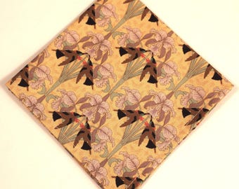 Hummingbirds Orchids Pocket Square