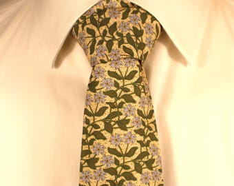 Periwinkle Floral Neck Tie