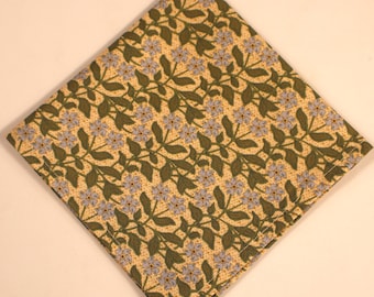 Periwinkle Floral Pocket Square