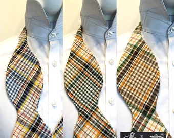 Check Vintage Self Tie Bow Tie - Liebert L05