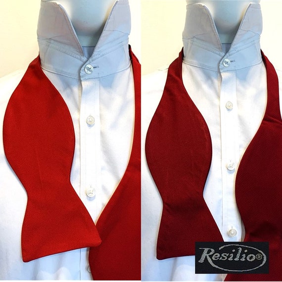 Plain Vintage Self Tie Bow Tie - Resilio R14 - image 5
