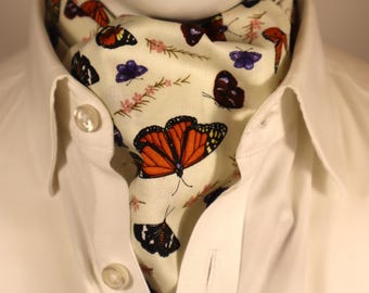 Botanical Butterflies Ascot Cravat