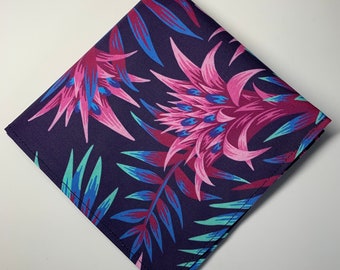 Bright Tropical Cotton Pocket Square