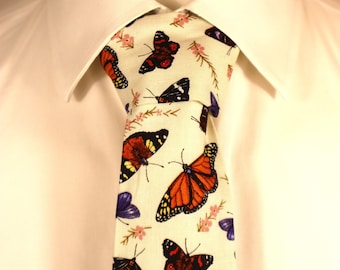 Botanical Butterflies Neck Tie