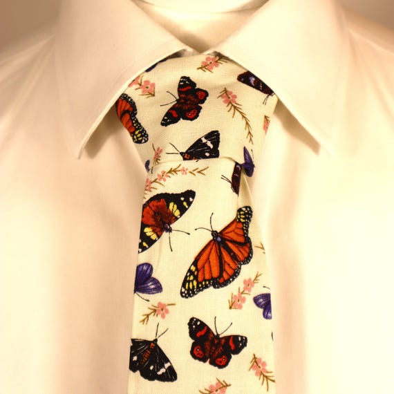 Botanical Butterflies Neck Tie