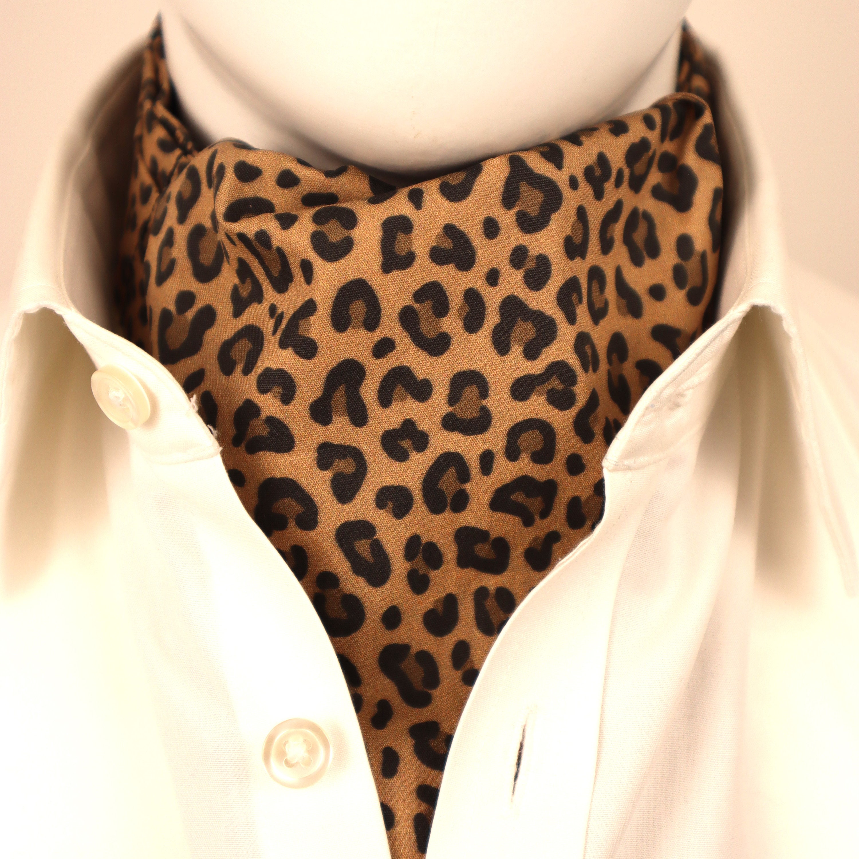 Leopard Animal Print Ascot Cravat