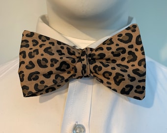 Leopard Animal Print Self-Tie or Ready Tie Bow Tie