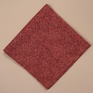 Pink Tweed Print Pocket Square