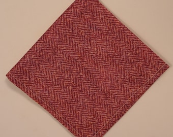 Pink Tweed Print Pocket Square