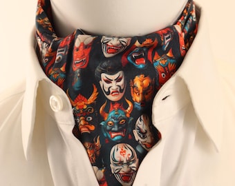 Japanese Masks Ascot Cravat