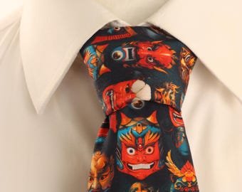 Japanese Masks Neck Tie