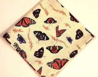 Botanical Butterflies Pocket Square