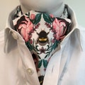 Bee Floral Print Ascot Cravat
