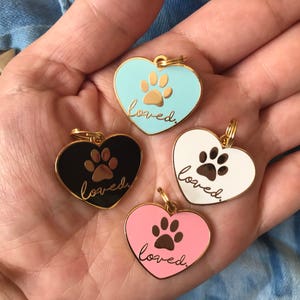 Loved Heart Mini Charm / Pet Tag