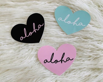 Aloha hart vinyl sticker