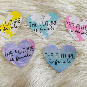El futuro es el corazón femenino Vinilo Sticker