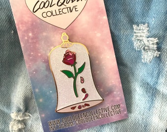 Beauty & the Beast Enchanted Rose Enamel Pin