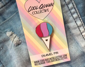 Shave Ice / Snow Cone Enamel Pin