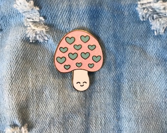 Happy Mushroom Enamel Pin