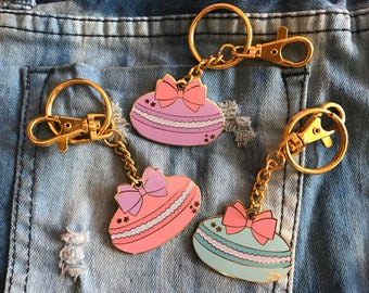 Macaron Enamel Bag Charm Keychain