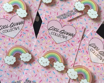 Happy Rainbow Kawaii Enamel Pin