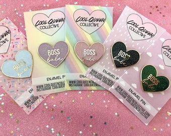 Boss Babe Heart Enamel Pin