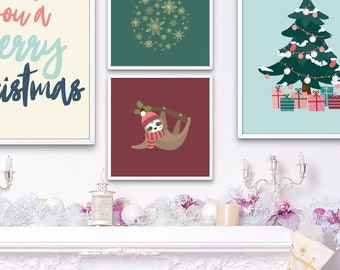 Holly Jolly Wall Art Christmas Wall Art Pastel (Instant Download) - Etsy