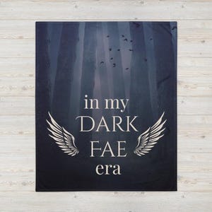 In My Dark Fae Era Throw Blanket – Cozy Romantasy Gift for Book Lovers