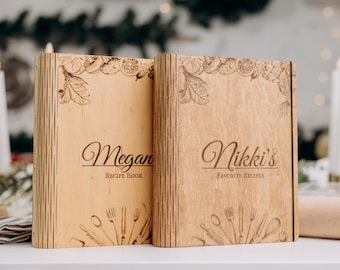 Libro de recetas de madera personalizado: Libro de cocina para heredar, regalo personalizado para chefs