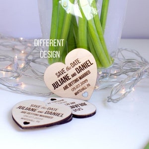 Rustic Wood Save the Date Magnet: Wedding Favor Tag