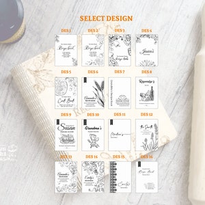 Personalized Recipe Book Custom Recipe Book Blank Cookbook image 8