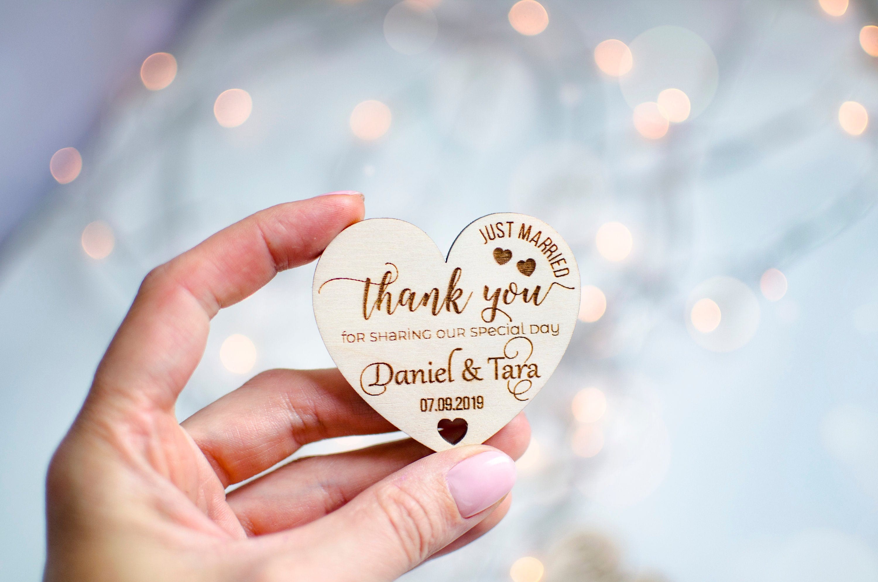 Personalized Wedding Favors for Guests, Wooden Heart Magnet, Rustic Wedding Favor, Custom Name Place Cards, Save the Date Magnet Personalized Wedding Favors for Guests, Wooden Heart Magnet, Rustic Wedding Favor, Custom Name Place Cards, Save the Date Magnet