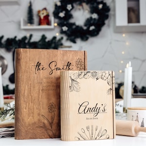 Personalized Plywood Recipe Book: Custom Cook Book Binder