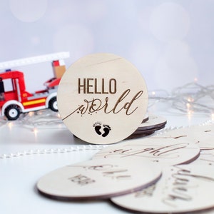 Baby Monthly Milestone Marker/ Wooden Monthly Milestone Cards / New Baby Gift/ Baby Shower Gift/ Newborn Photo Prop/ Baby Announcement