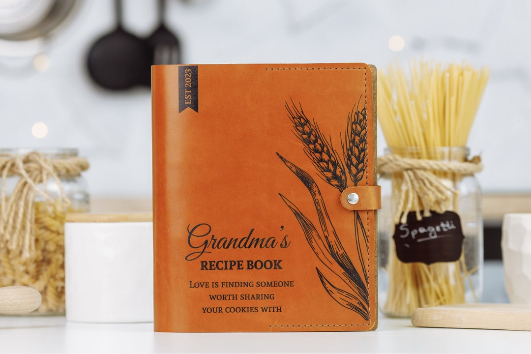 Custom Recipe Book, Recipe Binder, Leather Recipe Book, Cookbook, Blank