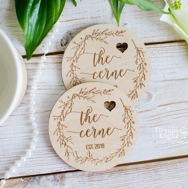 Wedding Coasters Wooden Coasters Personalized Coaster Custom Coaster Custom table coasters Wedding Gift Wedding Favors for Guests