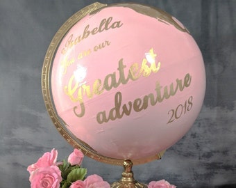 12" Nursery Globe, Guestbook Globe, Custom Painted Globe