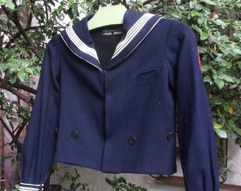 petite veste ancienne de marin pour enfant , costume de marin