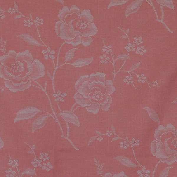 Toile à matelas ancienne , fleurs , rose