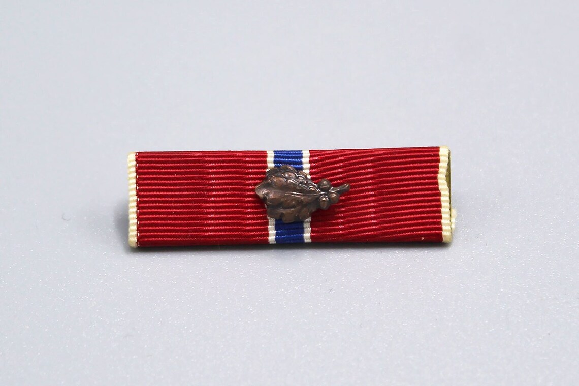 WW2 US Army Bronze Star Ribbon Bar Oak Leaf . YMU4605 Etsy
