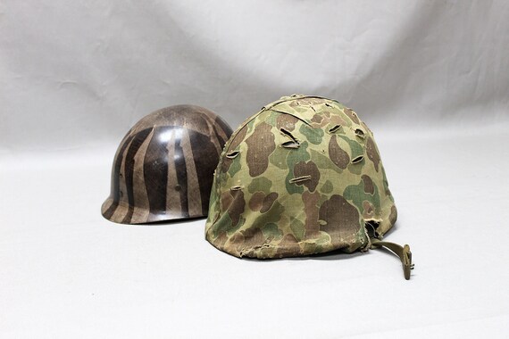 USMC Fixed Bale Combat Helmet W korea Cover . HU1130 Etsy