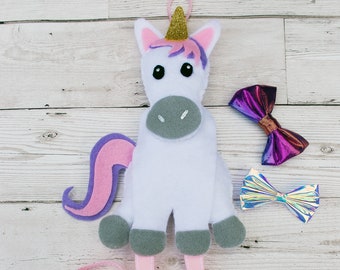 Unicorn bow holder, unicorn hair clip holder, unicorn decor, Girls Hair Accessory Holder