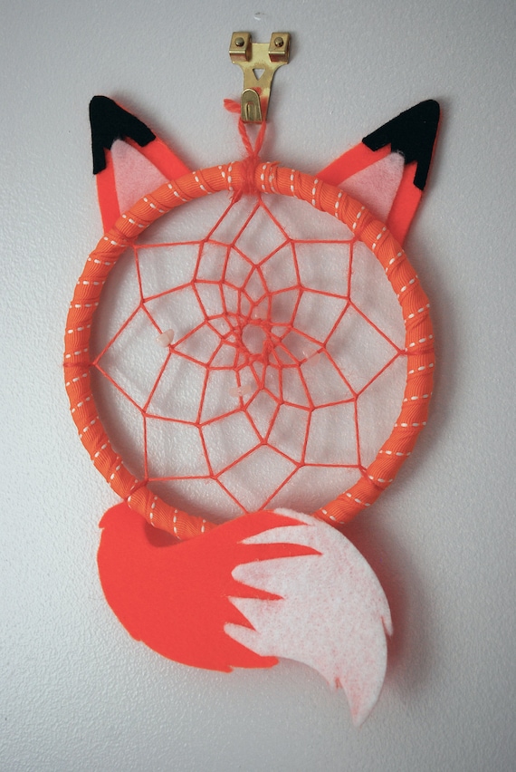 Fox Dream Catcher Wolf Dreamcatcher Nursery Bedroom Decor Cub Size