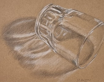 Glass - Original Coloured Pencil Sketch by Matthew Allton