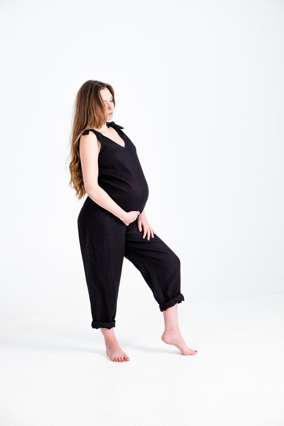 black overalls linen