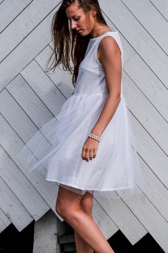 white tulle dress womens
