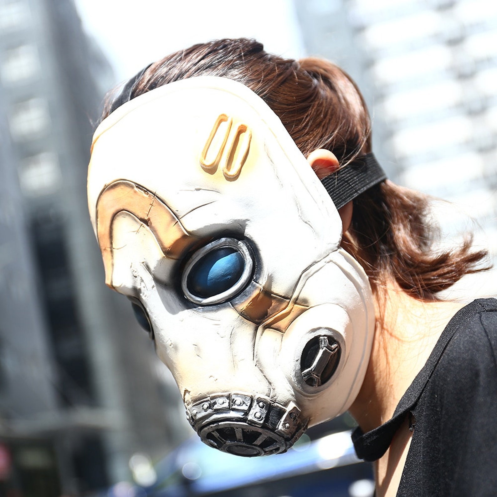 New Game Psycho Mask Cosplay Psycho Latex Face Mask Halloween Etsy